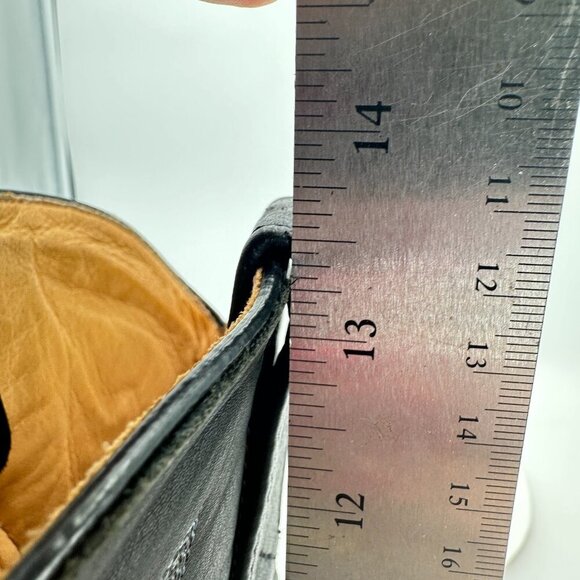 Los Altos Western Wear Men Size 8EE Black Leather Pointed Toe Cowboy Boot - Picture 11 of 13